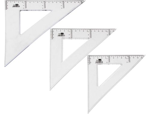 Esquadro liderpapel cristal liderpapel transparente 30 cm , Liderpapel , 20432 , 8423473204324